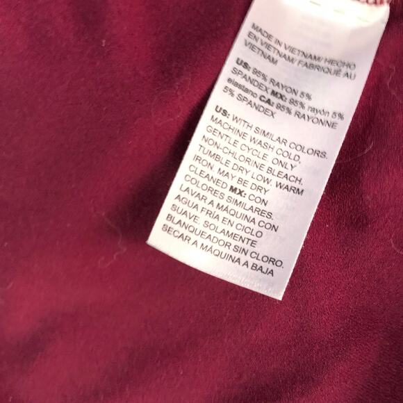 NWT Bobeau Velvet Tunic Top Size 3X Embroidered Empire Waist Burgundy Puff Sleev - Picture 7 of 9